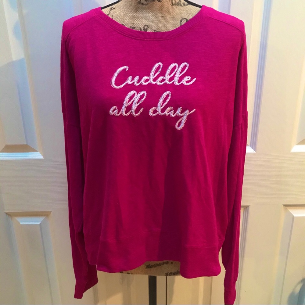 Secret Treasure Sleepwear Bright Pink Long Sleeves